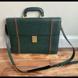 BALLY VINTAGE BRIEFCASE 1990’s green RARE